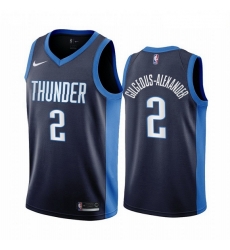 Men Oklahoma City Thunder 2 Shai Gilgeous Alexander Navy NBA Swingman 2020 21 Earned Editi