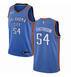 Mens Nike Oklahoma City Thunder 54 Patrick Patterson Swingman Royal Blue Road NBA Jersey Icon Edition 