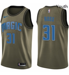 Youth Nike Orlando Magic 31 Terrence Ross Swingman Green Salute to Service NBA Jersey