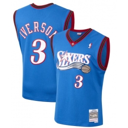 Men's Mitchell & Ness Allen Iverson Royal Philadelphia 76ers Hardwood Classics 2000-01 Swingman Jersey