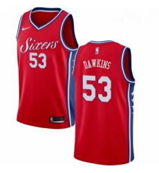 Mens Nike Philadelphia 76ers 53 Darryl Dawkins Authentic Red Alternate NBA Jersey Statement Edition 