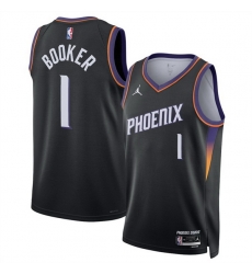 Men Phoenix Suns 1 Devin Booker Black 2025 Statement Edition Stitched Basketball Jersey Men Phoenix Suns 1 Devin Booker Black 2025 Statement Edition Stitched Basketball Jersey
