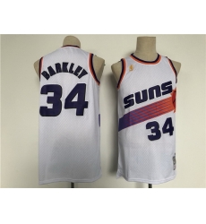 Men Phoenix Suns 34 Barkley White Throwback 2021 NBA Jersey