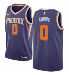 Mens Nike Phoenix Suns 0 Marquese Chriss Swingman Purple Road NBA Jersey Icon Edition