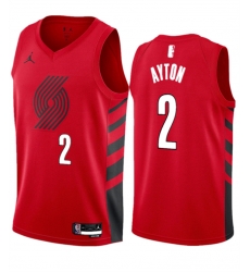 Men Portland Trail Blazers 2 Deandre Ayton Red 2023 Statement Edition Stitched Basketball Jersey