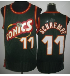 Seattle SuperSonics 11 Detlef Schrempf Green Throwback Revolution 30 NBA Jerseys