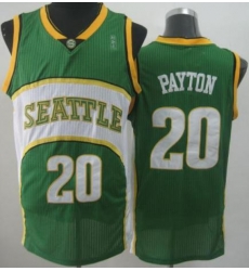 Seattle SuperSonics 20 Gary Payton Green Throwback Revolution 30 NBA Basketball Jerseys