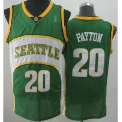 Seattle SuperSonics 20 Gary Payton Green Throwback Revolution 30 NBA Basketball Jerseys