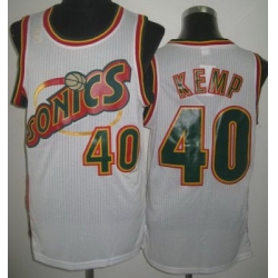 Seattle SuperSonics 40 Shawn Kemp White Throwback Revolution 30 NBA Jerseys