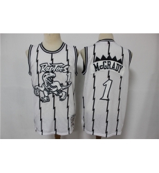 Raptors 1 Tracy McGrady White Hardwood Classics Jersey