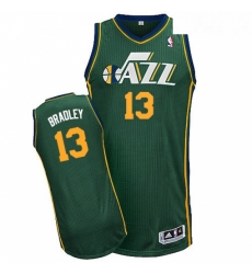 Mens Adidas Utah Jazz 13 Tony Bradley Authentic Green Alternate NBA Jersey 