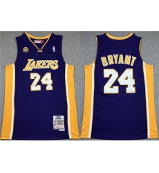 Men Los Angeles Lakers 24 Kobe Bryant Purple 60th Anniversary Throwback Basketball Jersey