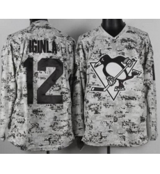 Pittsburgh Penguins 12 Jarome Iginla White Camo NHL Jersey