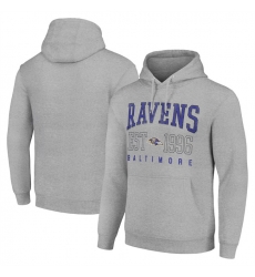 Men Baltimore Ravens Grey Throwback Logo Pullover Hoodie Men Baltimore Ravens Grey Throwback Logo Pullover Hoodie