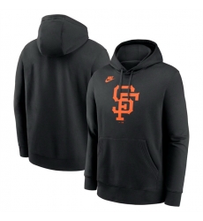 Men San Francisco Giants Black Cooperstown Collection Logo Club Pullover Hoodie