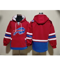 Men Buffalo Bills Blank Red Ageless Must Have Lace Up Pullover Hoodie Men Buffalo Bills Blank Red Ageless Must Have Lace Up Pullover Hoodie