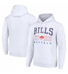 Men Buffalo Bills White Throwback Logo Pullover Hoodie Men Buffalo Bills White Throwback Logo Pullover Hoodie