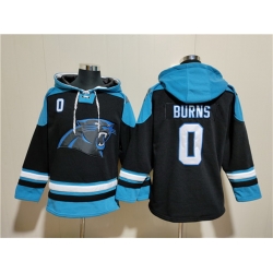 Men Carolina Panthers 0 Brian Burns Black Ageless Must Have Lace Up Pullover Hoodie