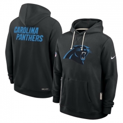 Men Carolina Panthers Black Sideline Standard Issue Initial Home Dri FIT Pullover Hoodie