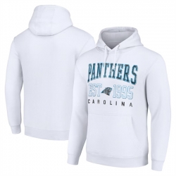 Men Carolina Panthers White Throwback Logo Pullover Hoodie