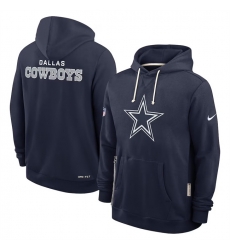 Men Dallas Cowboys Navy Sideline Standard Issue Initial Home Dri FIT Pullover Hoodie Men Dallas Cowboys Navy Sideline Standard Issue Initial Home Dri FIT Pullover Hoodie
