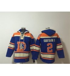 Men Denver Broncos 2 Pat Surtain II Orange Ageless Must Have Lace Up Pullover Hoodie Men Denver Broncos 2 Pat Surtain II Orange Ageless Must Have Lace Up Pullover Hoodie