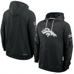Men Denver Broncos Black 2026 Salute to Service Sideline Dri FIT Pullover Hoodie