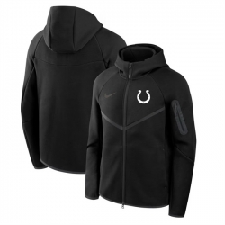 Men Indianapolis Colts Black Tech Fleece Full Zip Windrunner Hoodie