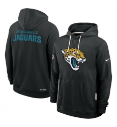 Men Jacksonville Jaguars Black Sideline Standard Issue Initial Home Dri FIT Pullover Hoodie Men Jacksonville Jaguars Black Sideline Standard Issue Initial Home Dri FIT Pullover Hoodie