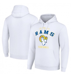 Men Los Angeles Rams White Pullover Hoodie
