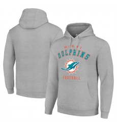 Men Miami Dolphins Grey Pullover Hoodie Men Miami Dolphins Grey Pullover Hoodie