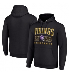 Men Minnesota Vikings Black Throwback Logo Pullover Hoodie Men Minnesota Vikings Black Throwback Logo Pullover Hoodie