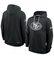 Men San Francisco 49ers Black 2026 Salute to Service Sideline Dri FIT Pullover Hoodie Men San Francisco 49ers Black 2026 Salute to Service Sideline Dri FIT Pullover Hoodie