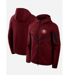 Men San Francisco 49ers Red Tech Fleece Full Zip Windrunner Hoodie Men San Francisco 49ers Red Tech Fleece Full Zip Windrunner Hoodie