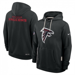 Men Atlanta Falcons Black Sideline Standard Issue Initial Home Dri FIT Pullover Hoodie