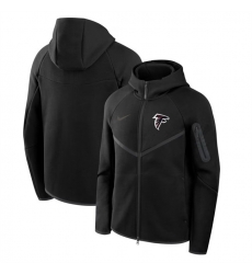 Men Atlanta Falcons Black Tech Fleece Full Zip Windrunner Hoodie