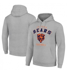 Men Chicago Bears Heather Gray Pullover Hoodie Men Chicago Bears Heather Gray Pullover Hoodie