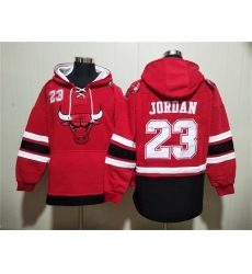 Men Chicago Bulls 23 Michael Jordan Red Ageless Must Have Lace Up Pullover Hoodie Men Chicago Bulls 23 Michael Jordan Red Ageless Must Have Lace Up Pullover Hoodie