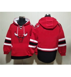 Men Chicago Bulls Blank Red Ageless Must Have Lace Up Pullover Hoodie Men Chicago Bulls Blank Red Ageless Must Have Lace Up Pullover Hoodie