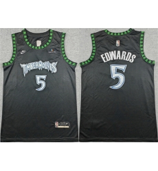 Men Minnesota Timberwolves 5 Anthony Edwards Black 2025 26 Classic Edition Stitched jersey