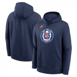 Men Detroit Tigers Navy Cooperstown Collection Logo Club Pullover Hoodie