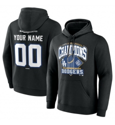 Men Los Angeles Dodgers Black 2025 World Series Champions Custom Black Name 26 Number Hoodie Men Los Angeles Dodgers Black 2025 World Series Champions Custom Black Name 26 Number Hoodie