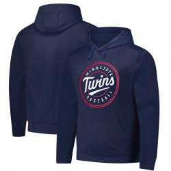 Men Minnesota Twins Navy Cooperstown Collection Logo Club Pullover Hoodie
