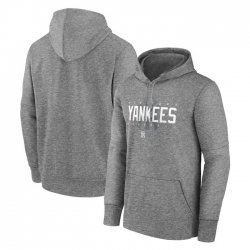 Men New York Yankees Grey Pregame Performance Pullover Hoodie