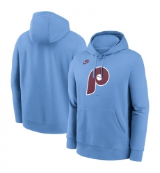 Men Philadelphia Phillies Blue Cooperstown Collection Logo Club Pullover Hoodie