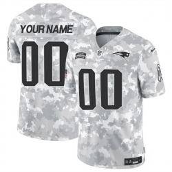 Men New England Patriots Active Player Custom 2024 F U S E Arctic Camo Salute To Service Limited Stitched Jersey