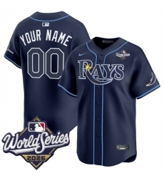 Men Tampa Bay Rays Active Player Custom Navy 2026 World Series Limited Stitched Baseball Jersey