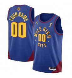 Men Denver Nuggets Active Player Custom Blue 2023 Finals Champions Statement Edition Stitched Basketball Jersey