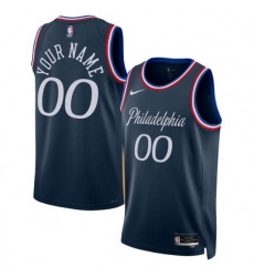 Philadelphia 76ers Nike Unisex 2025 2026 City Edition Swingman Custom Jersey Navy
