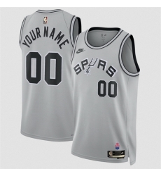 Men San Antonio Spurs Active Player Custom Silver 2026 27 Classic Edition Stitched Basketball Jersey Men San Antonio Spurs Active Player Custom Silver 2026 27 Classic Edition Stitched Basketball Jersey